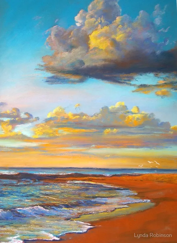 acrylic landscape painting ideas - the horizon